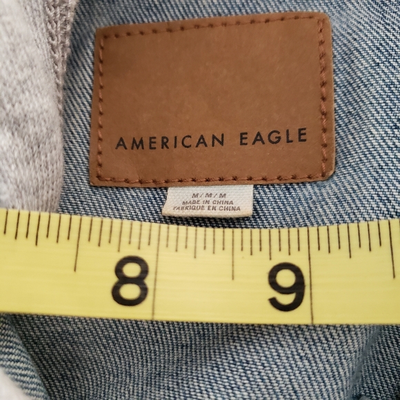American Eagle jacket, medium, denim blue and fleece gray - Picture 5 of 7
